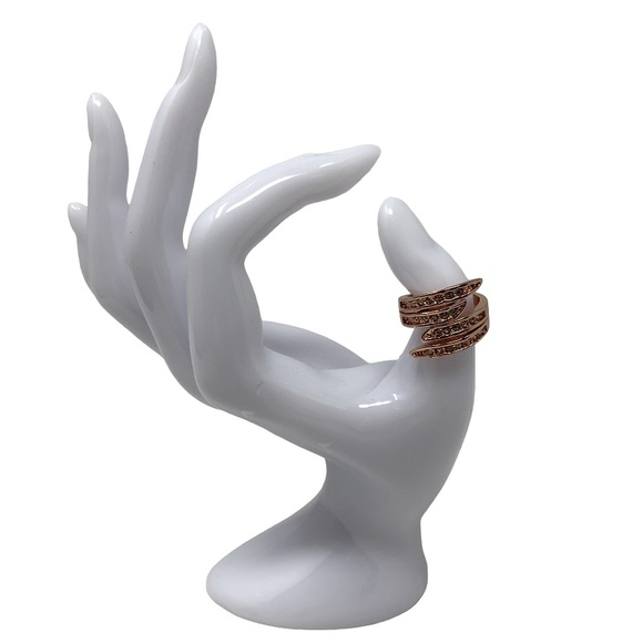 Rose Gold 18 Karat Gold Filled Cubic Zirconia Fashion Ring Size 5 In Gift Box - Picture 4 of 8